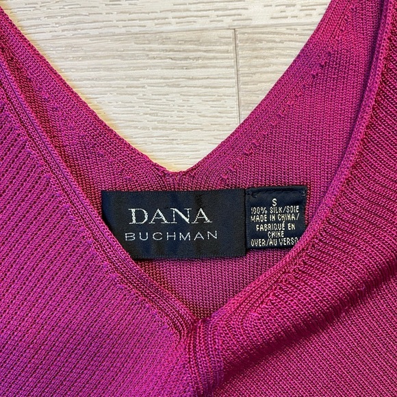 Dana Buchman Women's 100% Silk Pink Purple Tank Size Small - Picture 2 of 5